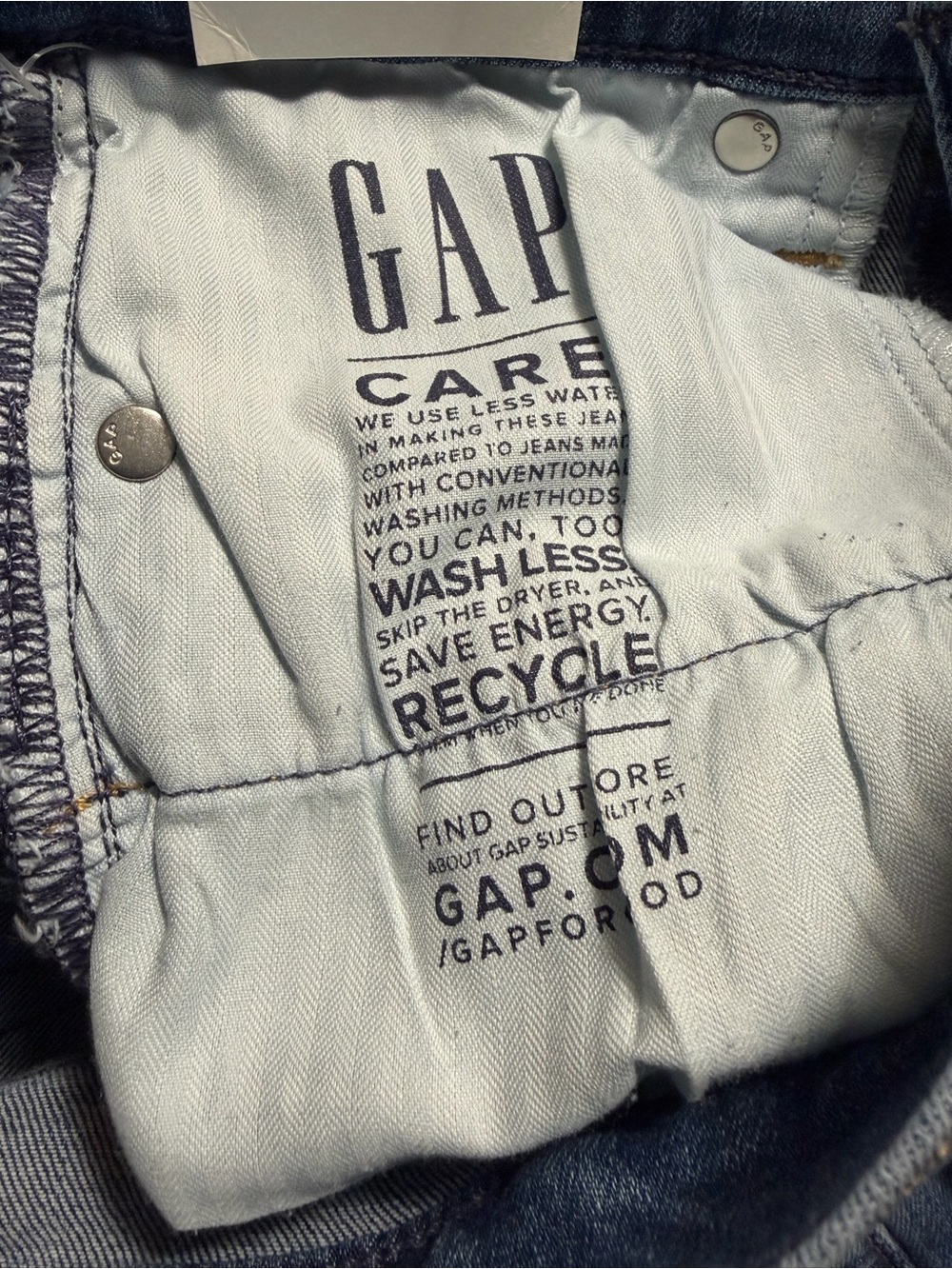 GAP Baby Boot Mid Rise Stretch Blue Jeans Women's Size 26/2 Petite - Picture 7 of 7
